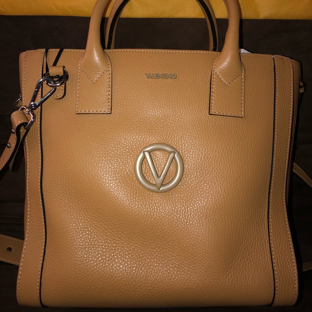 Valentino Charmont Dollaro Leather Tote Handbag